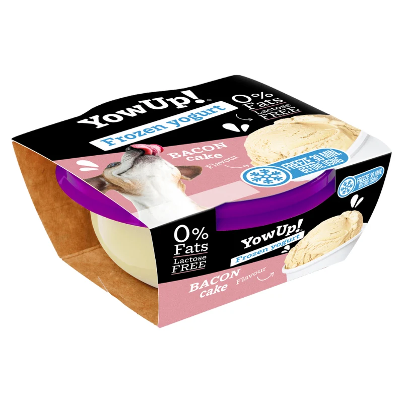 YowUp Frozen Yogurt Bacon Cake Dog Treat 110g