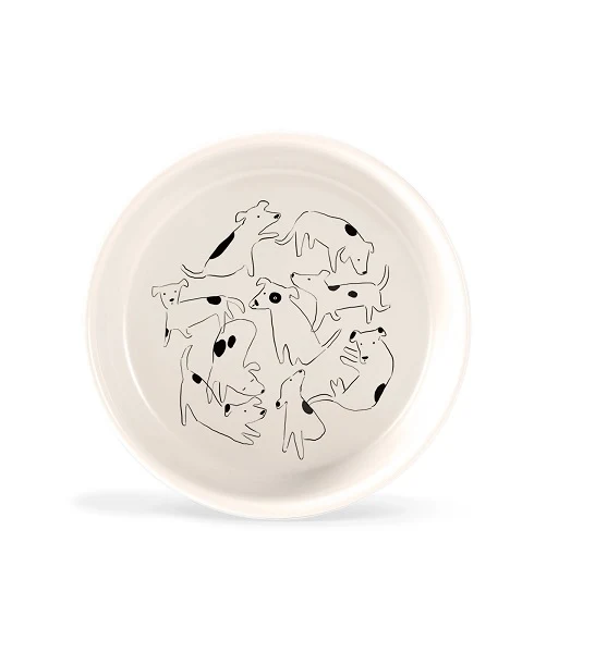PetShop by Fringe Studio Nosey Dog Spot Stoneware Bowl 16x6cm