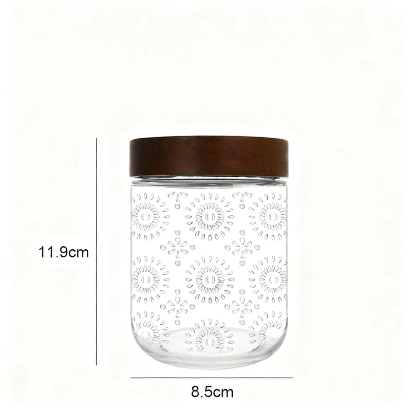 Glasdose mit Deckel, 500 ml