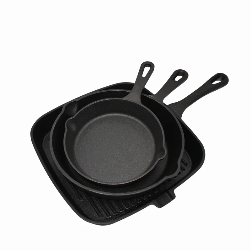Gusseisen-Bratpfannen-Set, 5-teilig