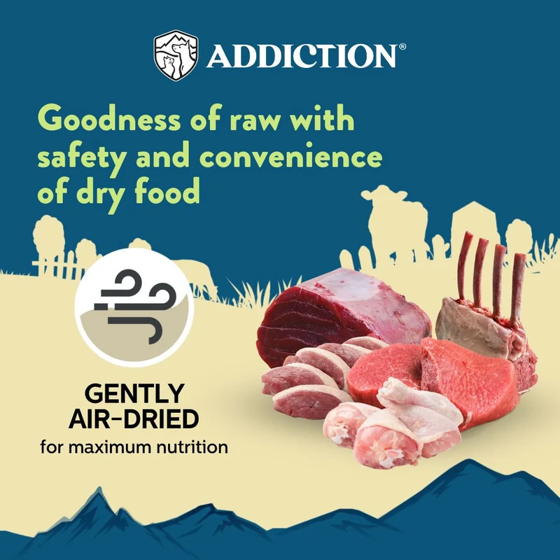 Addiction Steakhouse Beef & Zucchini Entree Grain-Free Air-Dried Dog Food 910G