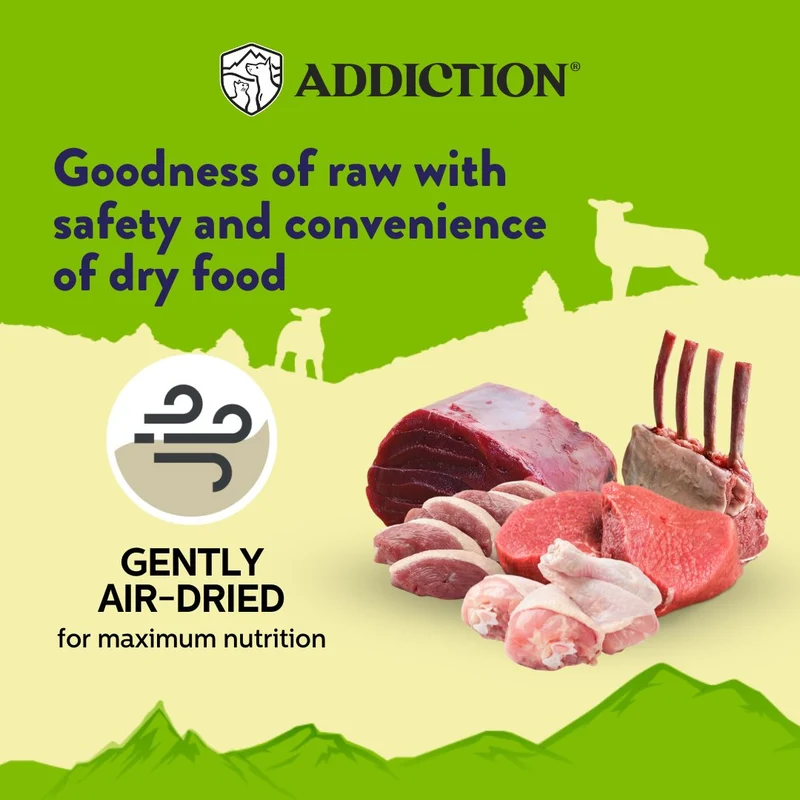Addiction Herbed Lamb & Potatoes Grain-Free Air-Dried Dog Food 910G
