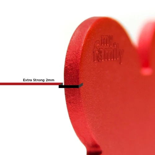 My Family Basic Aluminum Round ID Tag - RED/SMALL