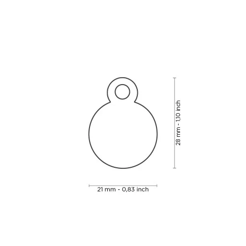 My Family Basic Aluminum Round ID Tag - BLUE/BIG