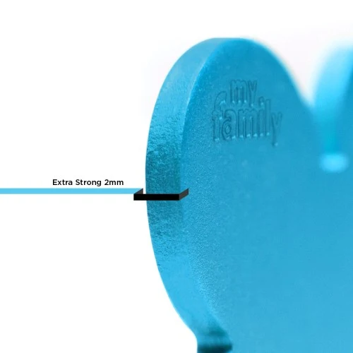 My Family Basic Aluminum Bone ID Tag - LIGHT BLUE/SMALL