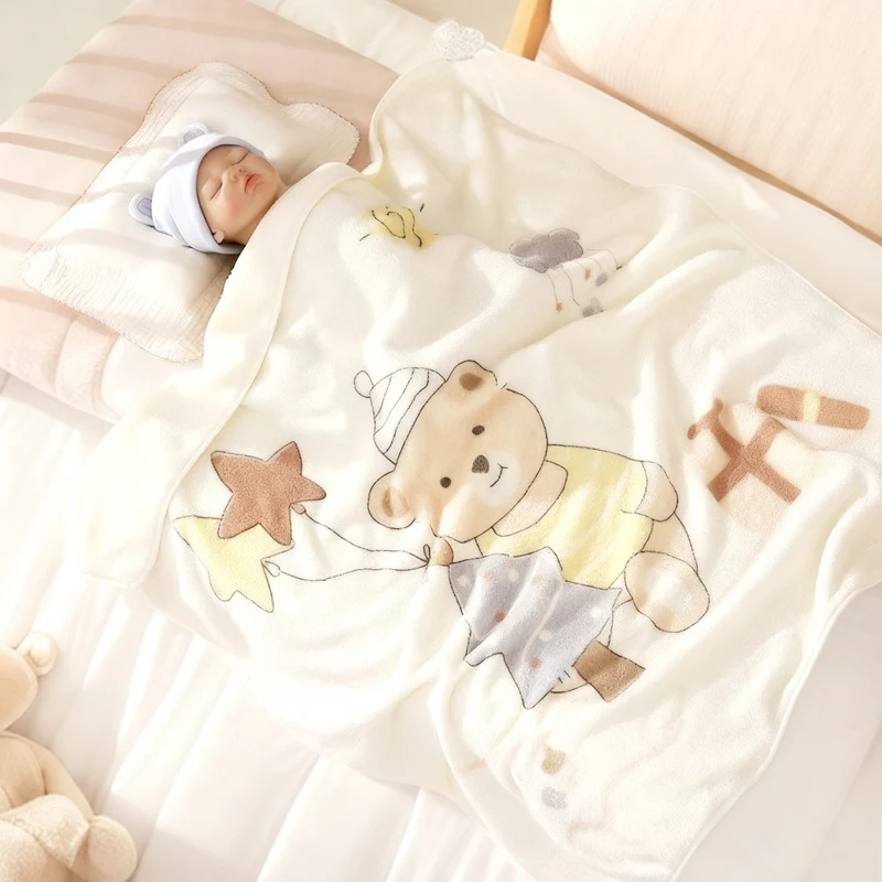 Babydecke aus Korallenfleece, 80×80 cm