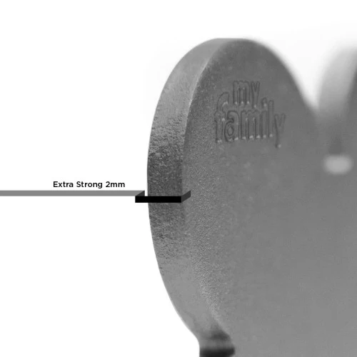 My Family Basic Aluminum Round ID Tag - GREY/SMALL