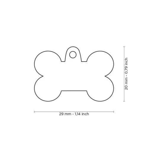My Family Basic Handmade Bone ID Tag - LILAC/SMALL