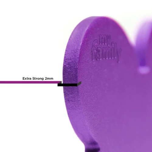 My Family Basic Aluminum Round ID Tag - PURPLE/SMALL