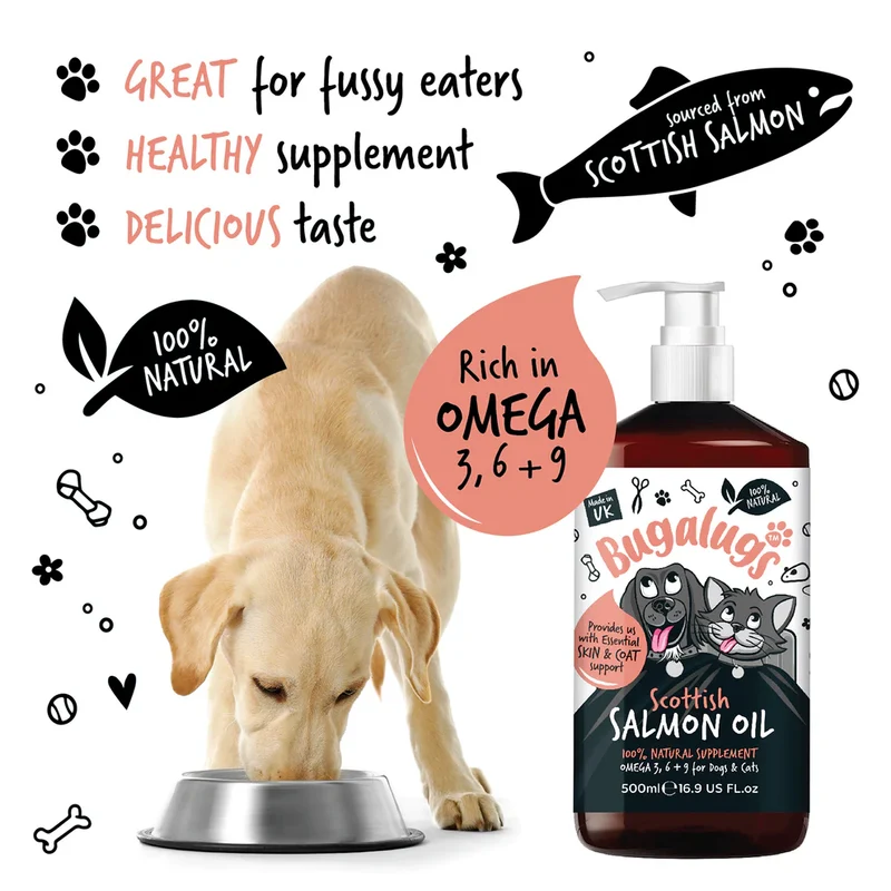 Bugalugs Scottish Salmon Oil For Dogs & Cats 500ml
