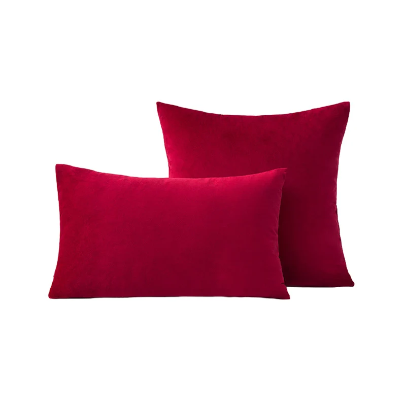 Luxuriöser Samt quadratisches und Lendenkissen dekorativer Kissenbezug Set mit verdecktem Reißverschluss und weichem Mikrofaser Rücken