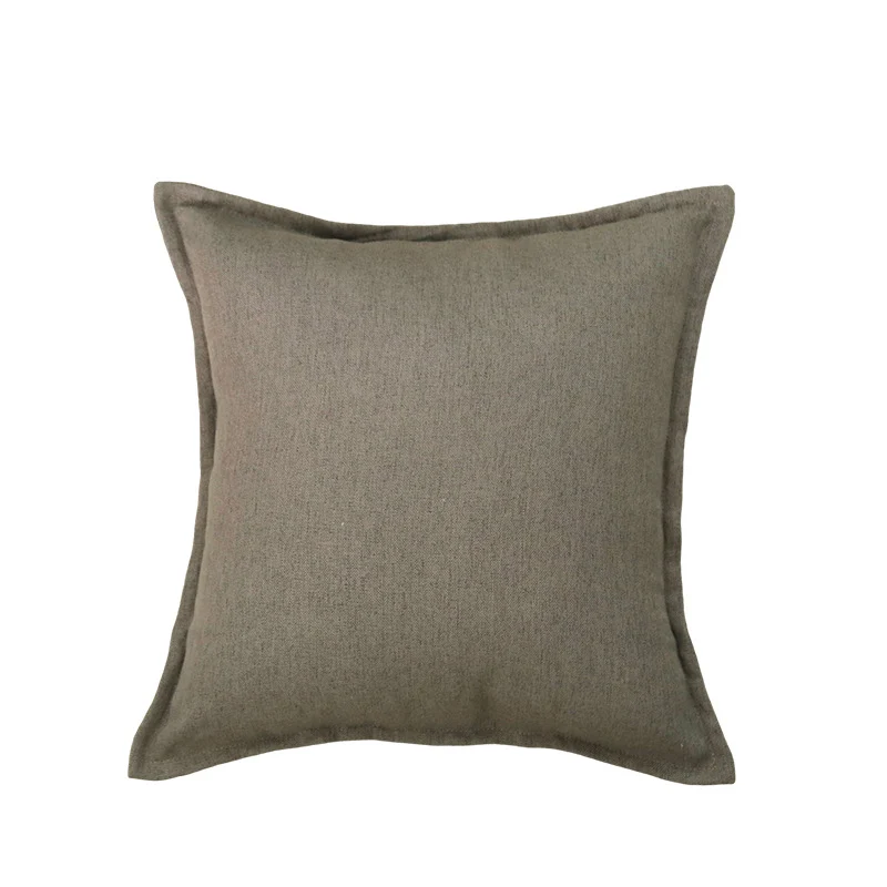 Dekorative Leinen-Wurfpillow-Bezug mit Paspelkante