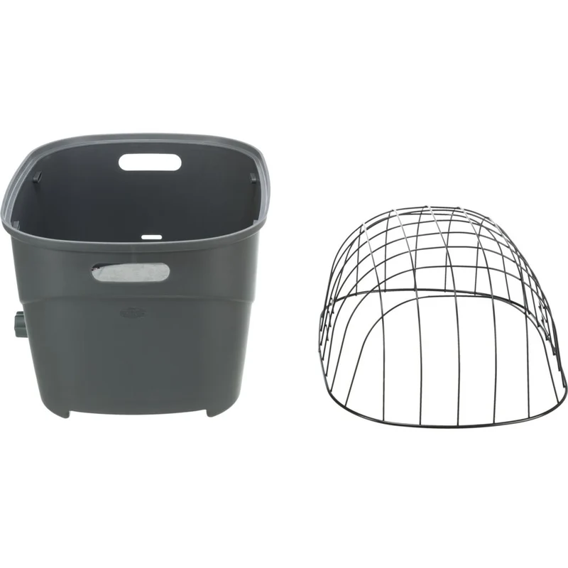 Trixie Bicycle Dog Carrier Basket For Bike Racks Grey 36x47x46cm