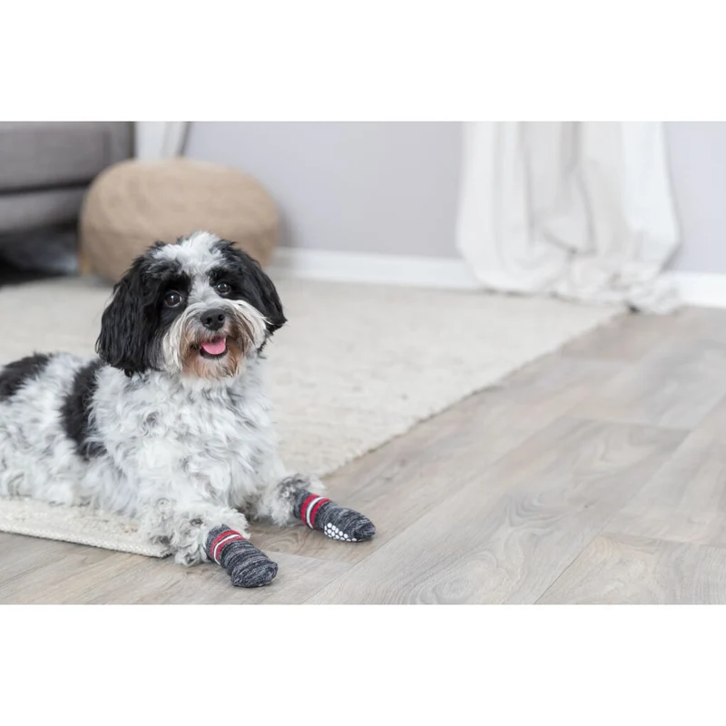 Trixie 2pcs Non-Slip Dog Socks Grey