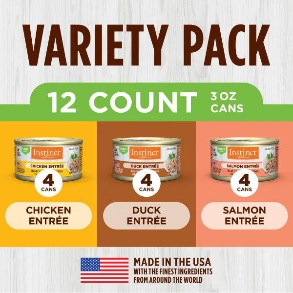 Instinct Flaked Variety Pack Wet Cat Food 12x3oz