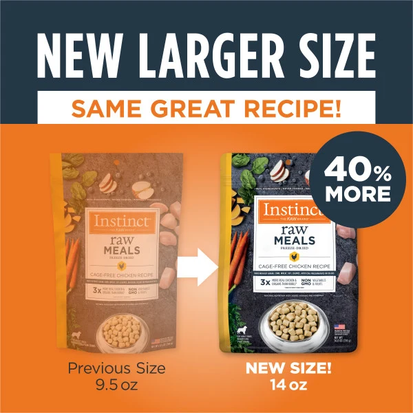 Instinct Raw Meals Freeze Dried Cage Free Chicken Recipe Dry Dog Food