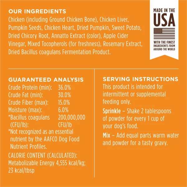 Instinct Raw Boost Shakers Gut Health Freeze Dried Dog Food Topper 5.5oz