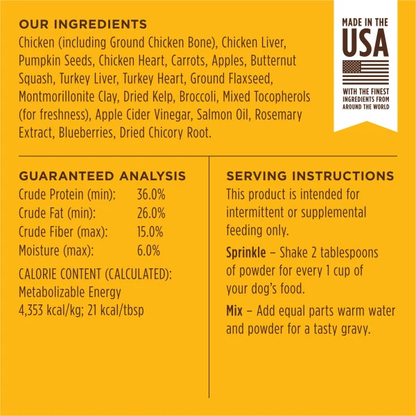 Instinct Raw Boost Shakers Chicken Freeze Dried Dog Food Topper 5.5oz