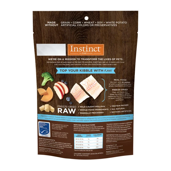 Instinct Raw Boost Mixers Wild-Caught Alaskan Pollock Recipe Dog Food Topper