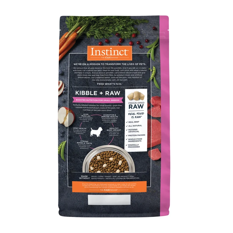 Instinct Raw Boost Grain Free Real Beef Small Breed Dry Dog Food 3.5lb