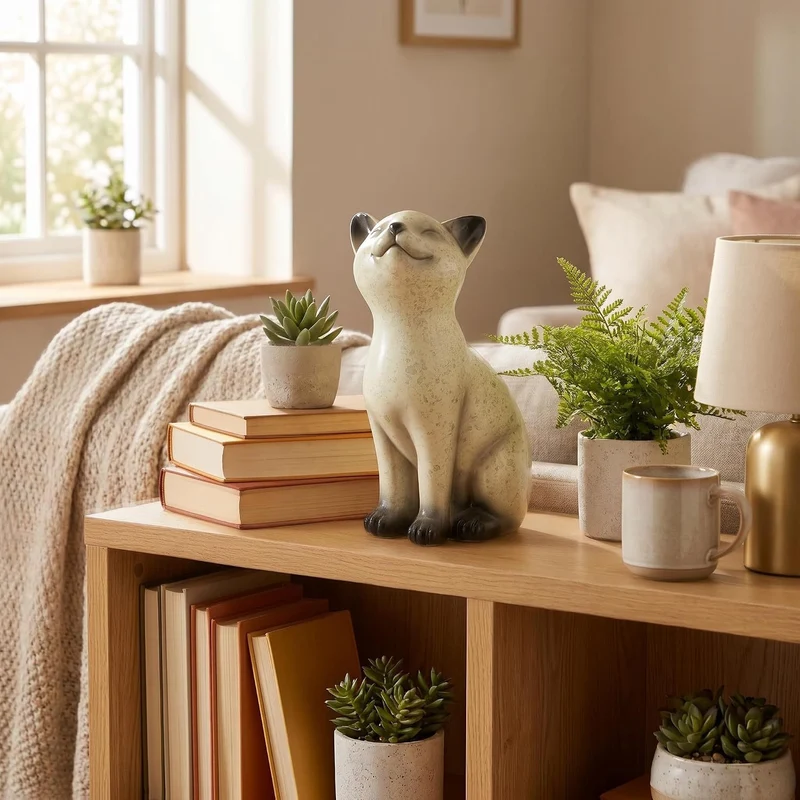 Resinstatue einer Katze Karnz