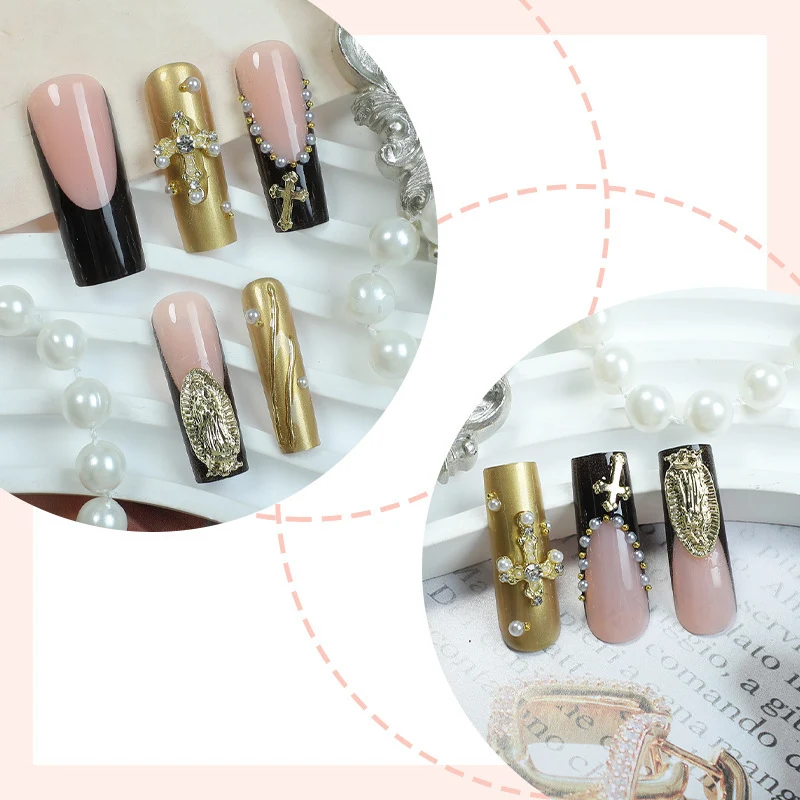 Kunstnagelset mit eleganten Akzenten und stilvollen Verzierungen Karnz
