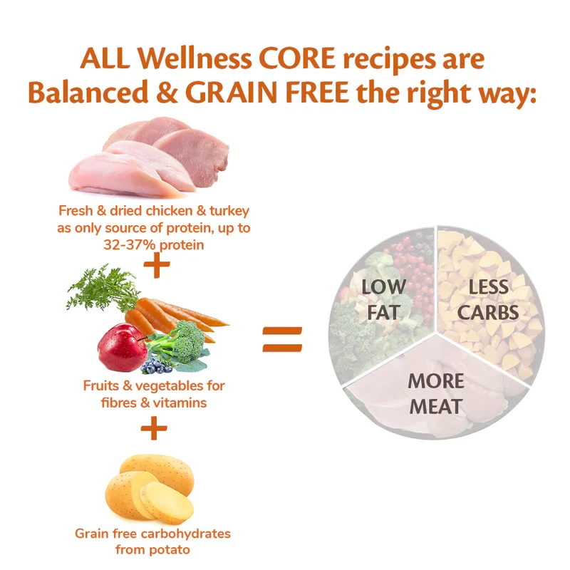 Wellness Core Adult Original Turkey With Chicken Recipe Dry Dog Food