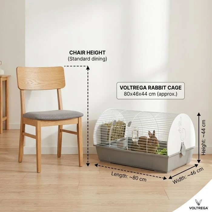 Voltrega 990 Rabbit Cage 80x46x44cm White