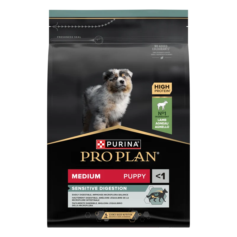 PURINA Pro Plan Medium Puppy Sensitive Digestion Dry Dog Food With Lamb 3KG