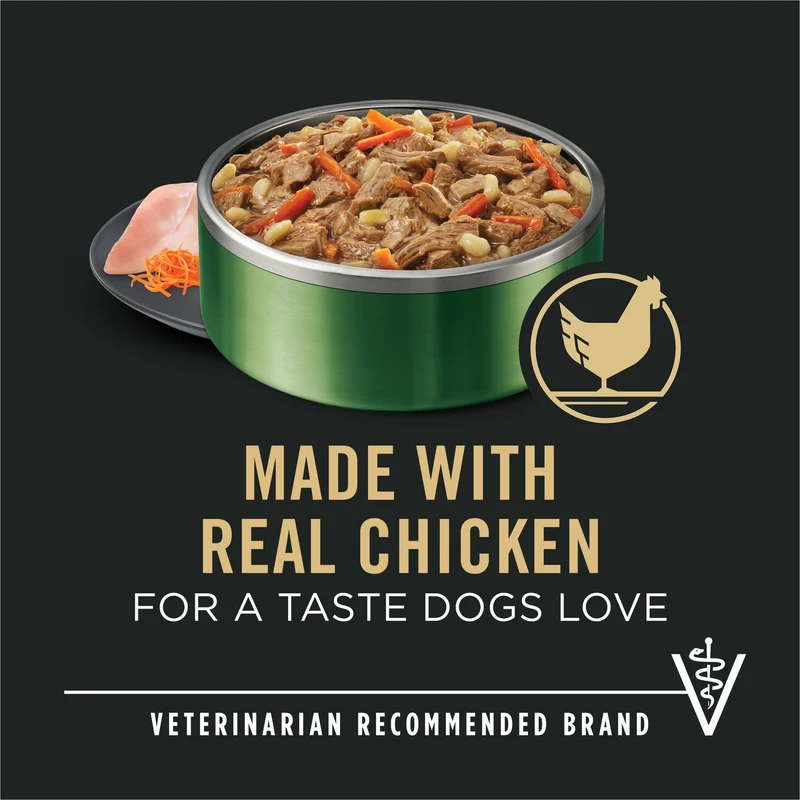 PURINA Pro Plan Adult Small Breed Wet Dog Food With Chicken & Carrots Entree in Gravy 156G