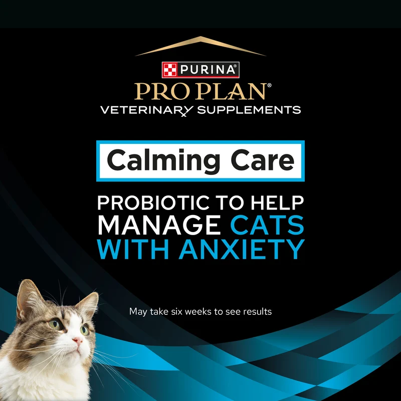 PURINA Pro Plan Veterinary Supplements Calming Care Cat Probiotic Anxiety Supplements 30X1G