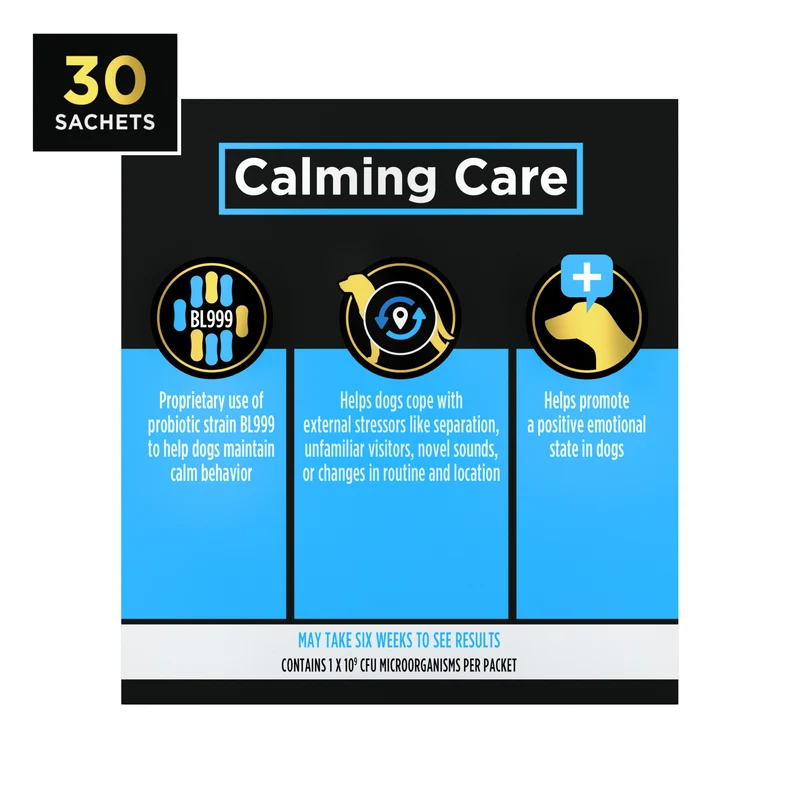 PURINA Pro Plan Veterinary Supplements Calming Care Dog Probiotic Anxiety Supplements 30X1G