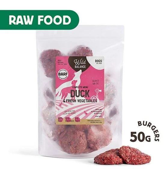 Wild Balance Complete BARF Menu Duck Raw Food for Dogs 1KG