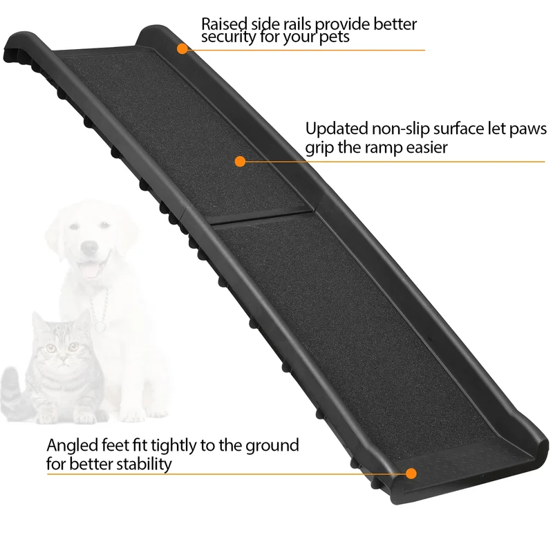 XDPC Foldable & Portable Dog Ramp Ladder With Anti-Slip Paster Surface For Enhanced Grip 155x40x15cm