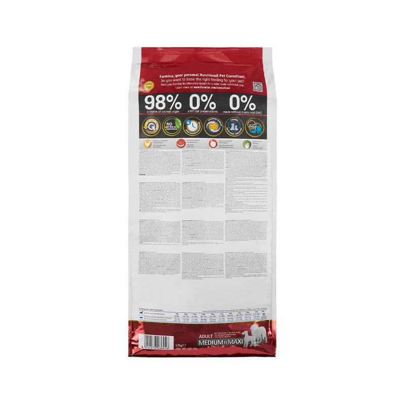 Farmina N&D Chicken & Pomegranate Medium & Maxi Grain-Free Adult Dry Dog Food 12KG