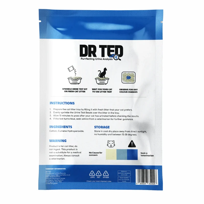 DR TED Cat Urine Test Kit for Hematuria/Blood 10g