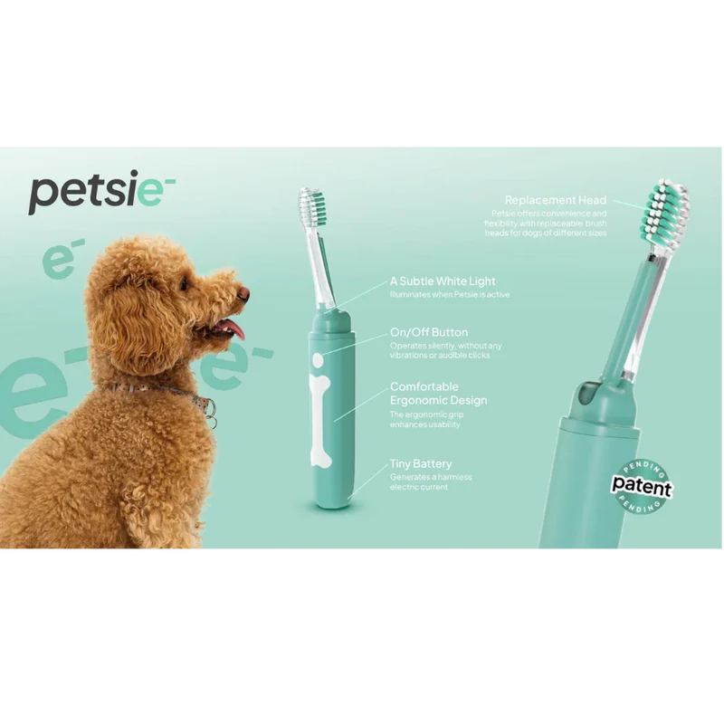 Petsie Revolutionary Electrolysis Dog Toothbrush Replacement Head