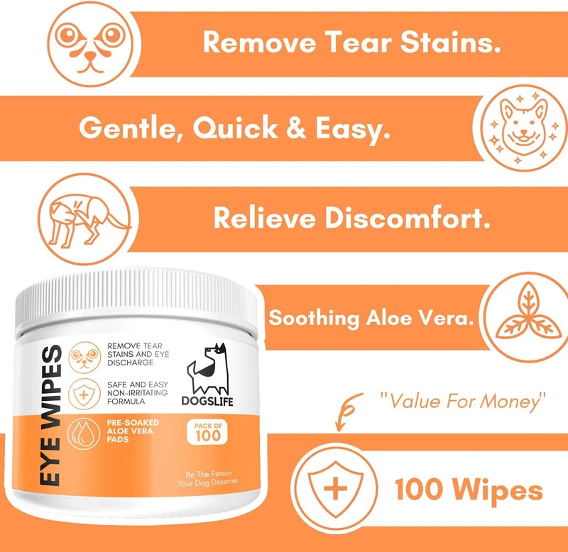 OurDogsLife Eye Wipes for Dogs 100pcs