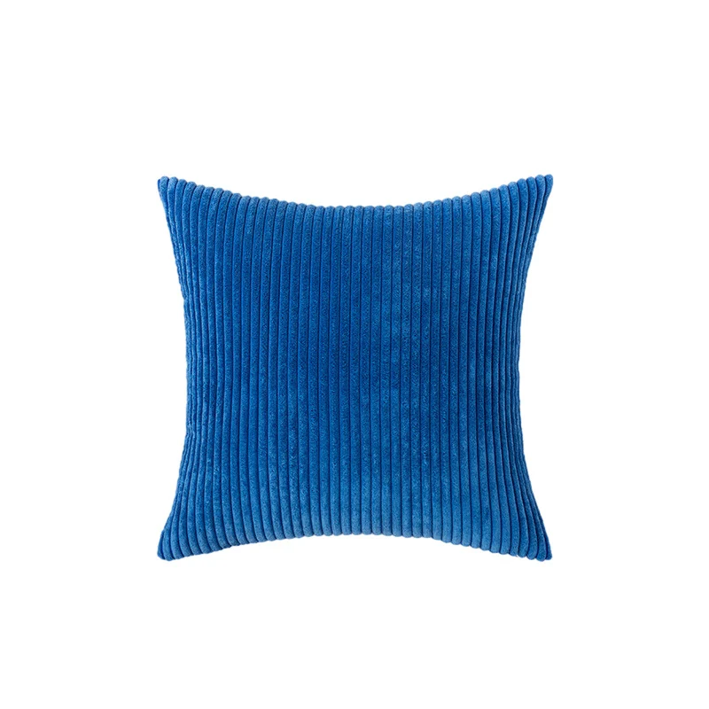 Corduroy Rippierter Quadratischer Akzentkissenbezug mit tiefem Kanaltextur und verdecktem Reißverschluss