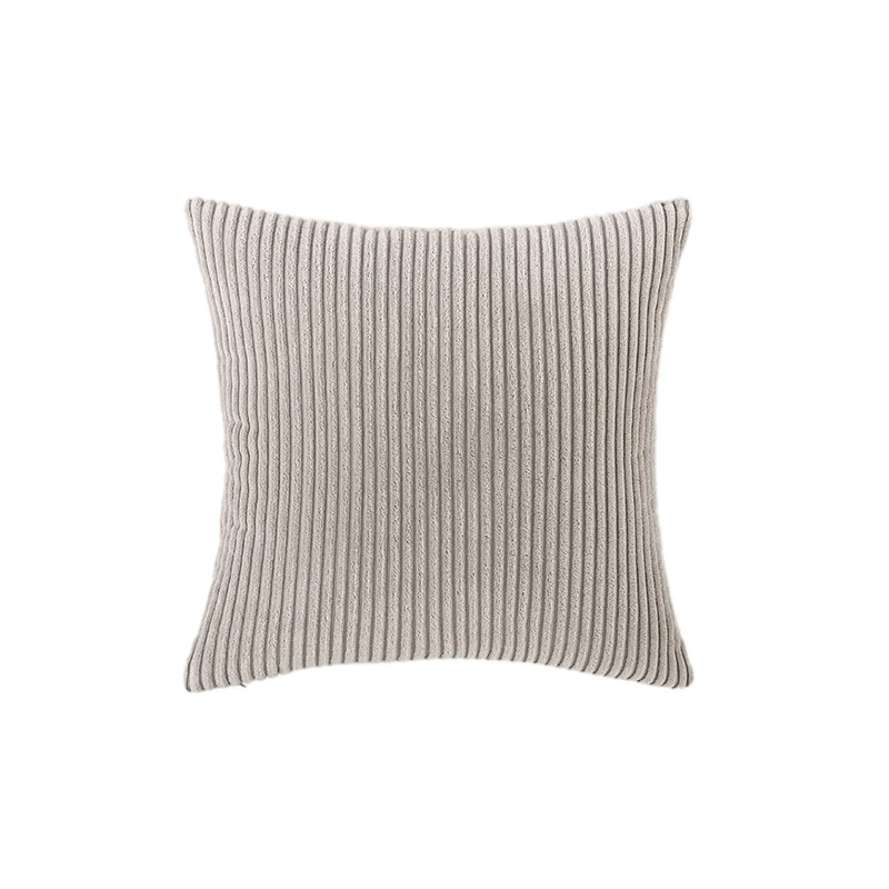 Corduroy Rippierter Quadratischer Akzentkissenbezug mit tiefem Kanaltextur und verdecktem Reißverschluss