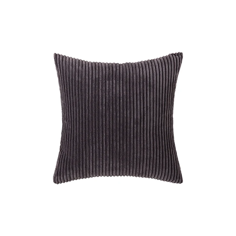 Corduroy Rippierter Quadratischer Akzentkissenbezug mit tiefem Kanaltextur und verdecktem Reißverschluss