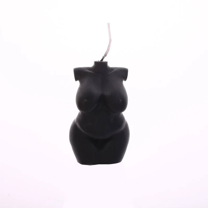 Handgegossen Skulpturale Schwangere Weibliche Torso Dekorative Wachskerze