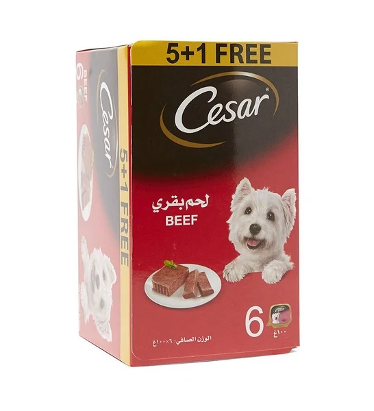 Cesar Beef 5+1 FREE Promo Pack Wet Dog Food 6X100G
