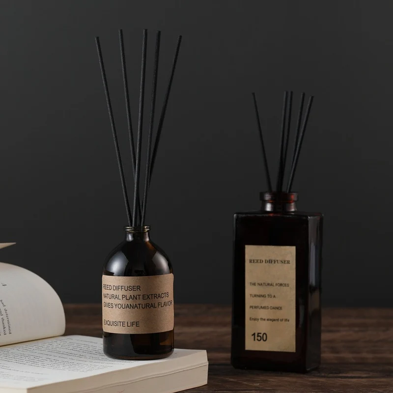 Reed Diffuser Glasflasche Raumduftset mit natürlichen Pflanzenextrakten