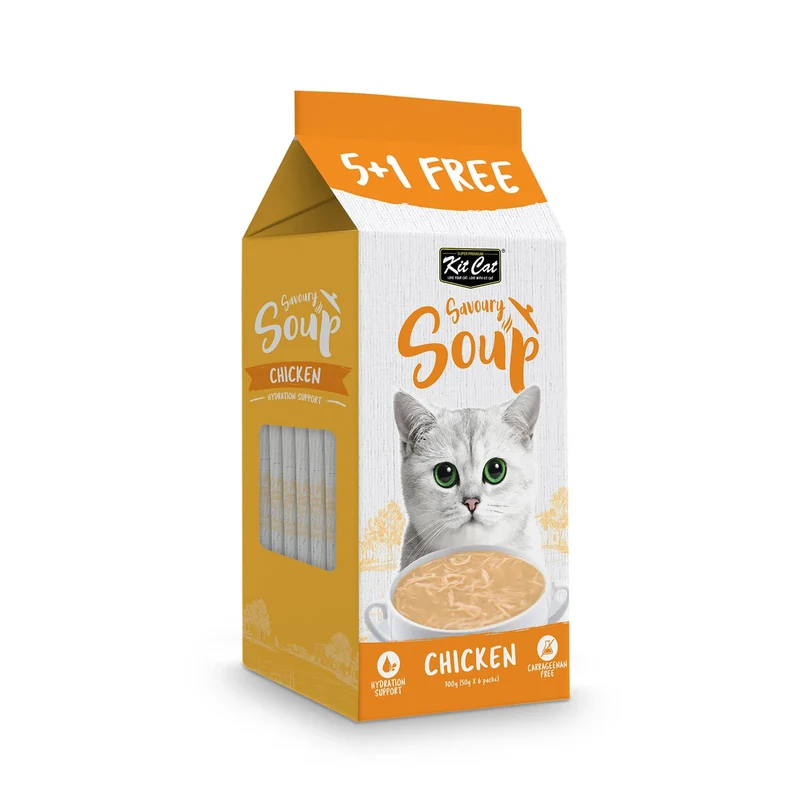 Kit Cat Savoury Soup Chicken Wet Cat Food 6x50G