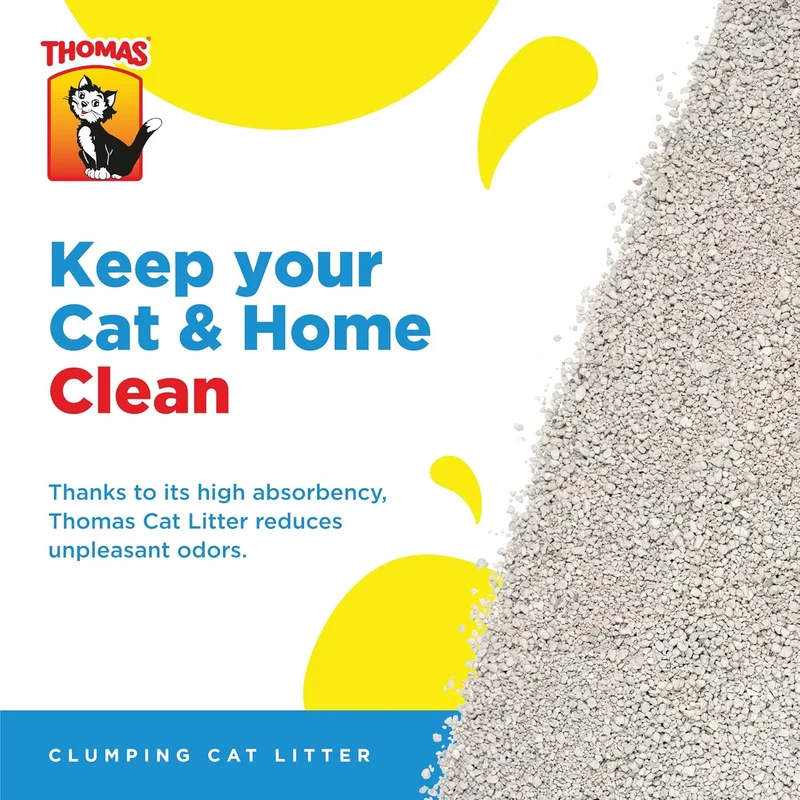Thomas Natural Minerals Clumping Unscented Cat Litter 10KG - Pack of 10