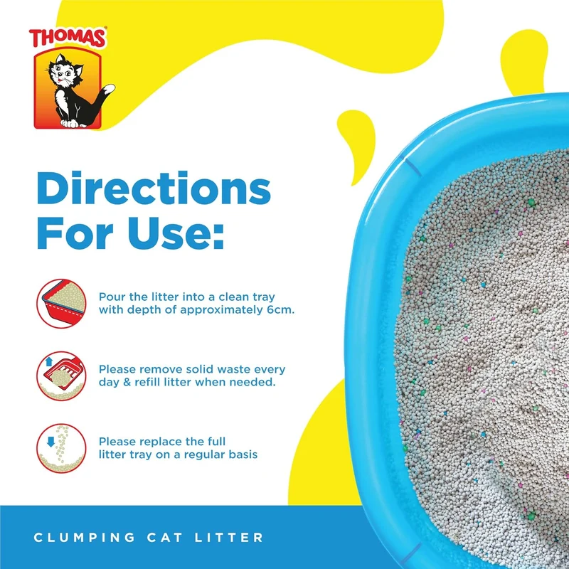 Thomas Natural Minerals Clumping Unscented Cat Litter 10KG - Pack of 10
