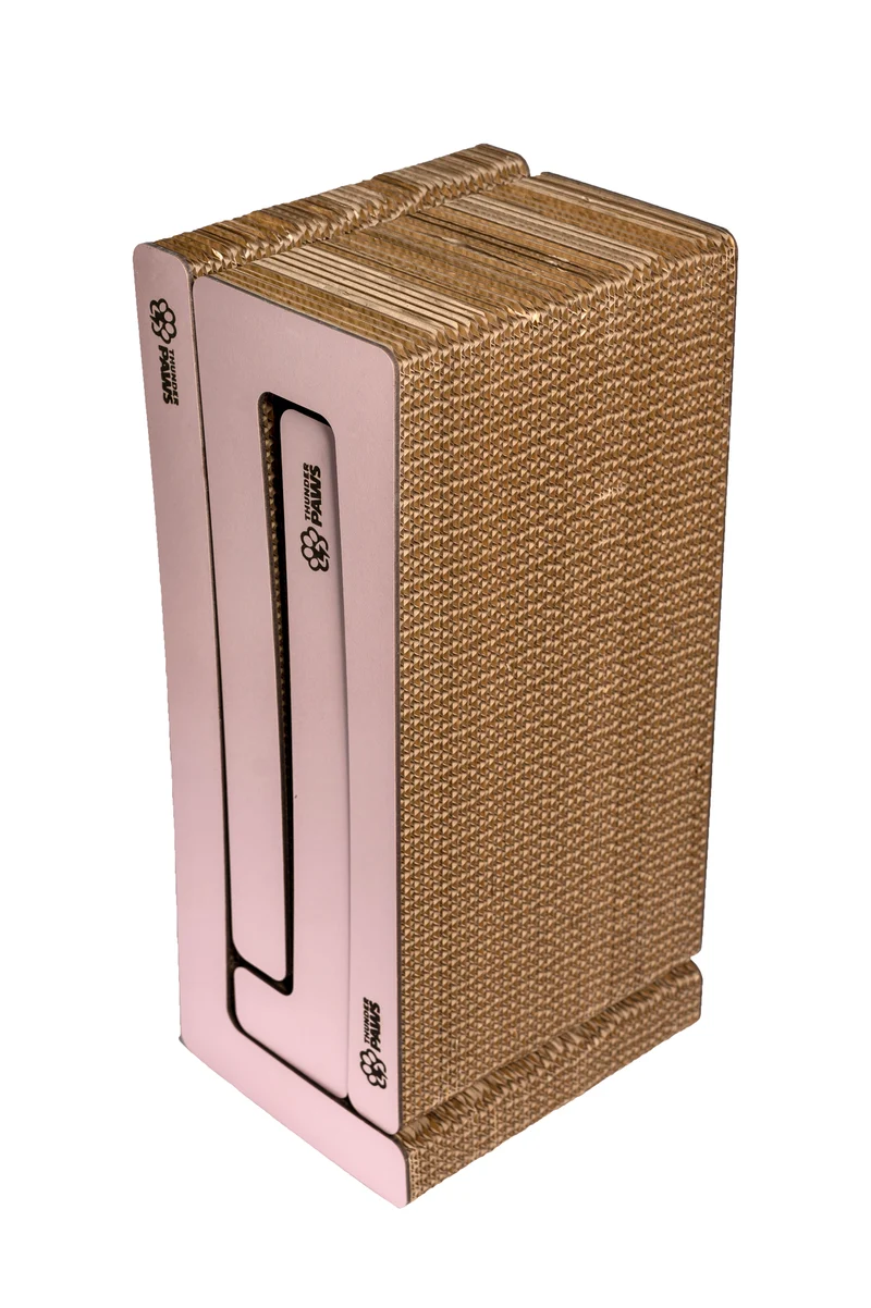 Thunder Paws Duo Shape Cat Scratcher 44x21x16cm - Pink