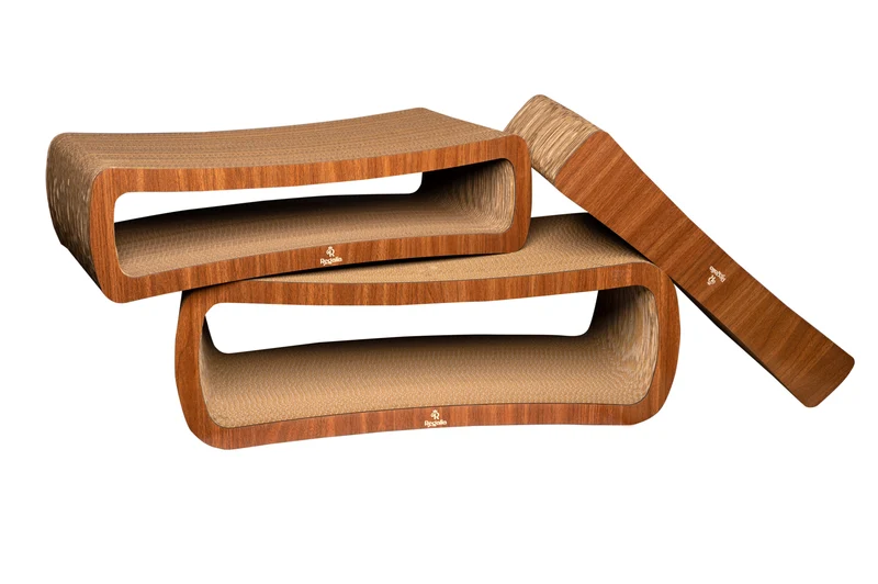 Regalia Lounge Set Cat Scratcher 68x23x30cm - Dark Wood