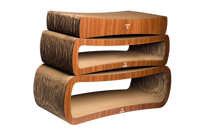 Regalia Lounge Set Cat Scratcher 68x23x30cm - Dark Wood